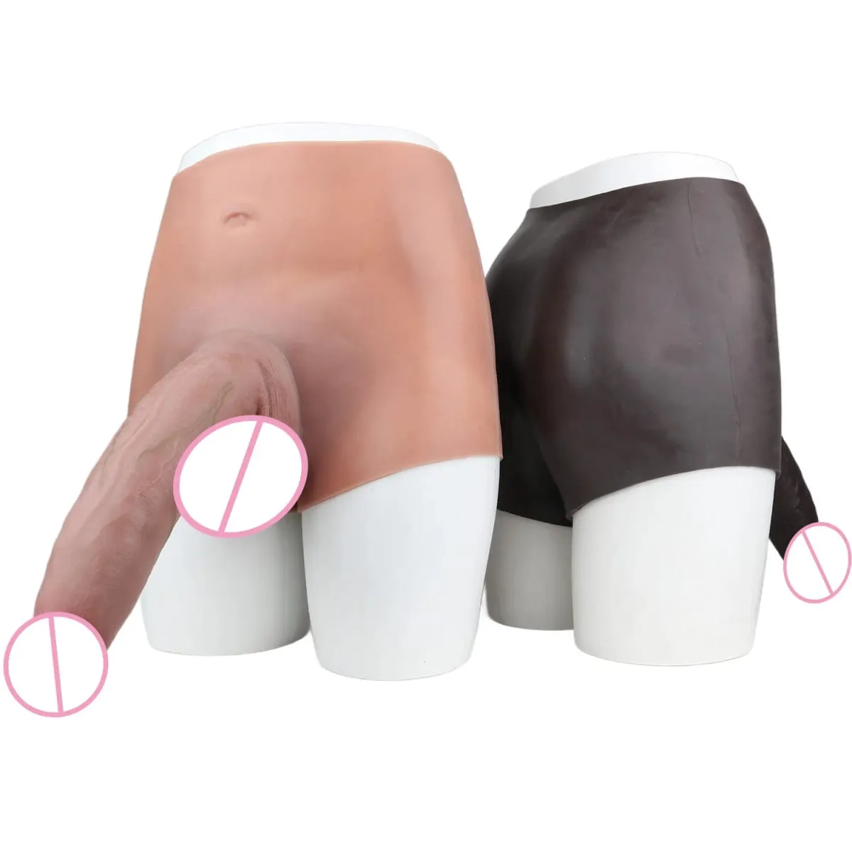 2 Colors Huge Hollow Dildo Pants High Waist Strap-On Penis Extender насадка на член For Men Delay Ejaculation Ultra Dildo — image 4
