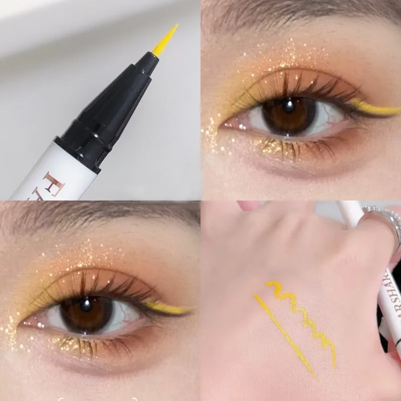 Liquid Matte Turquoise Eyeliner Ultra Fine Black White Eyeliner Waterproof Easy To Color Rainbow Colorful Eye Liner Eyes Makeup