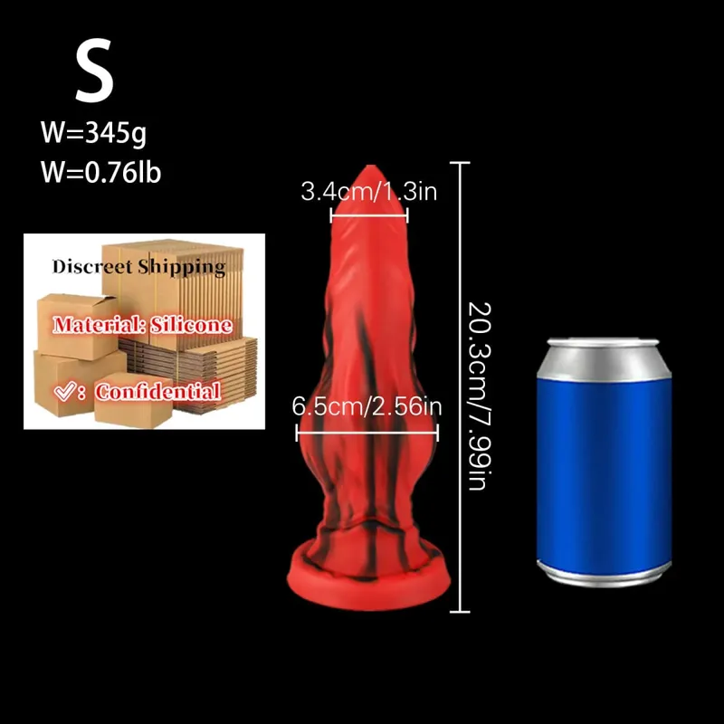 Malaking Silicone Fantasy Animal Dildo Anal Plug Prostate Sex Para sa Mga Lalaki Babae Big Knot Dog Dildo Suction Cup Butt Plug Cock Sex Toys18 — image 8
