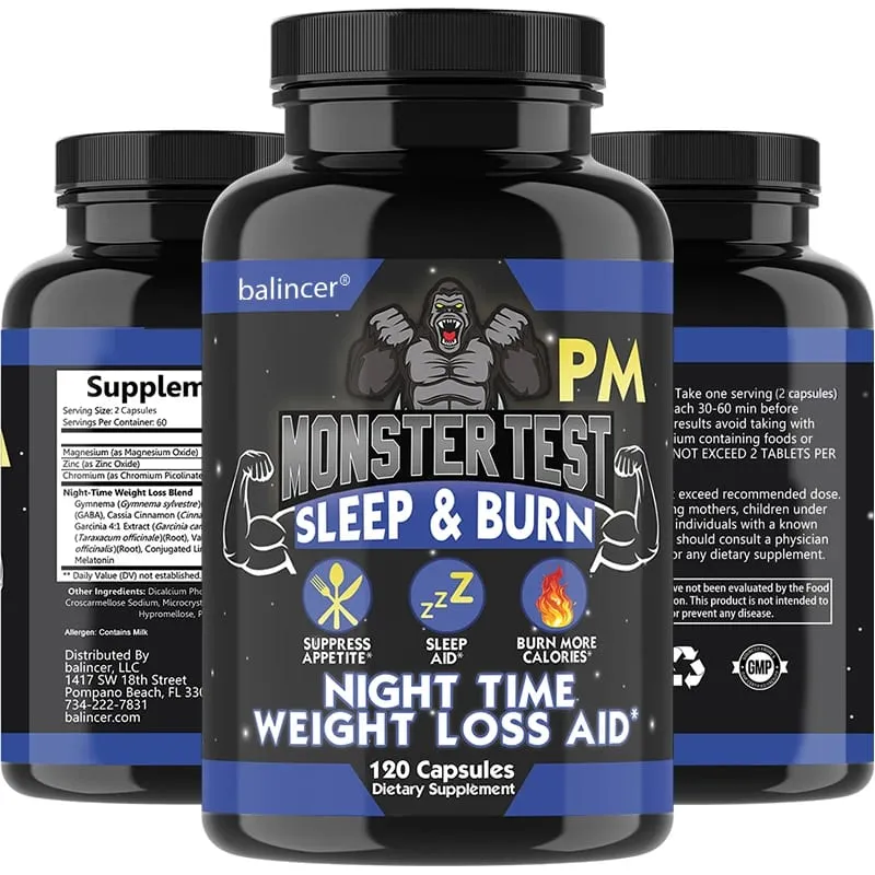 Nighttime Fat Burning Supplement - with Natural Plant Extracts & Magnesium Zinc Weight Management Unisex — image 2
