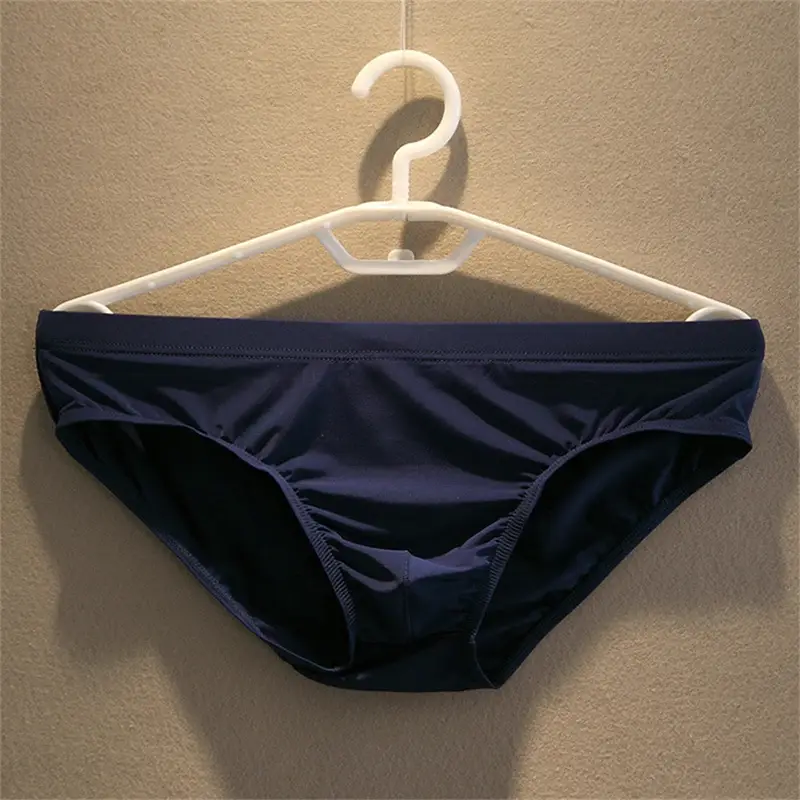 2pcs Big Pouch Nylon Men Underwear Briefs Ice Silk Male Seamless Underpants Low-Waist Manipis na Panty Plus Size — image 10
