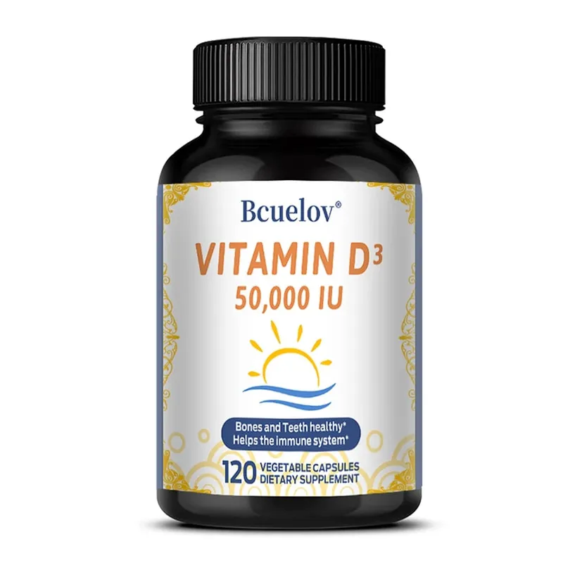D3-vitamin 50000 NE - Csontok egészségének és immunrendszerének támogatása - GMO-mentes gluténmentes - D3-vitamin D-vitamin-kiegészítő férfiaknak és nőknek