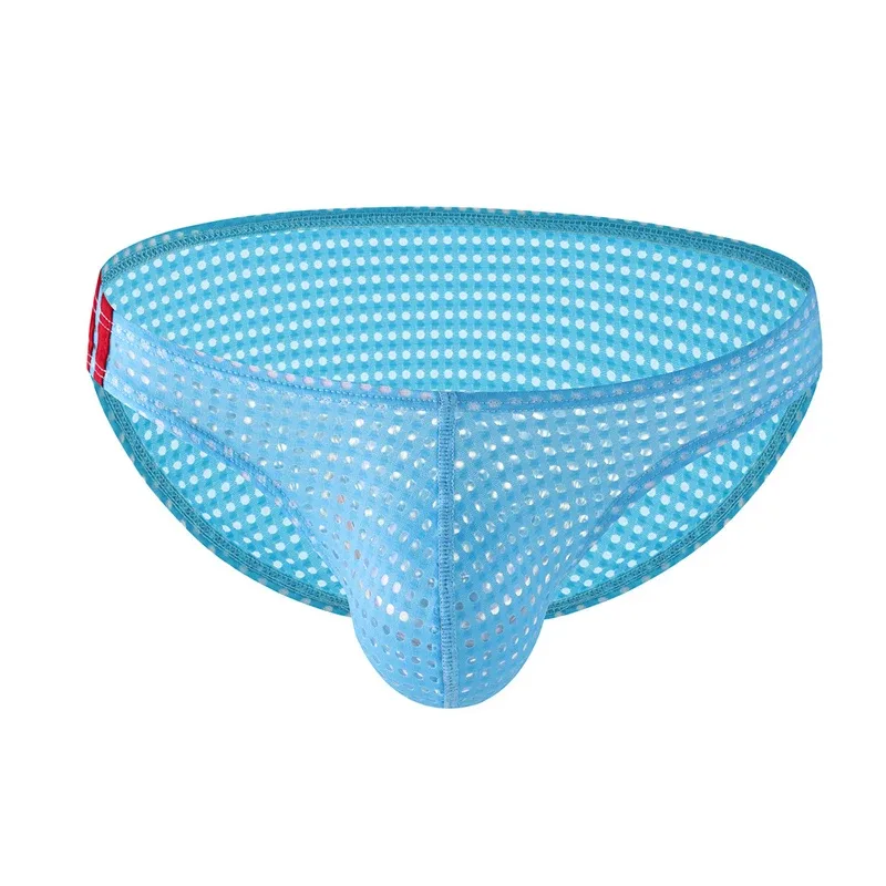 Cuecas masculinas verão respirável buracos roupa interior u convexo fino cintura baixa cuecas masculinas deslizamento calzoncillos — image 32