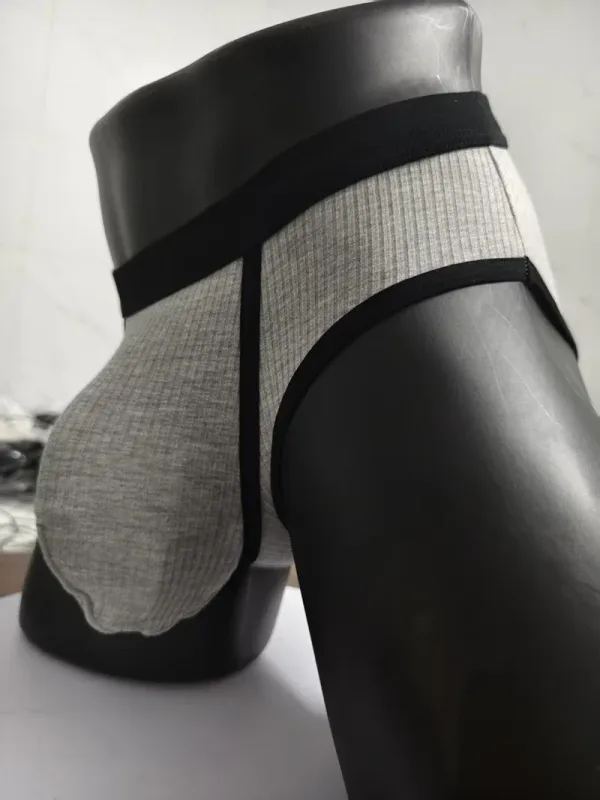 Cuecas masculinas com bolsos grandes são muito sexy. Roupa íntima esportiva masculina de grande espaço 3256811705961751
