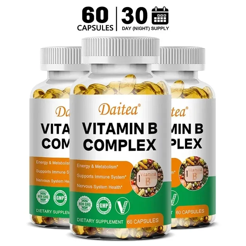 Organic B-vitamin komplex támogatja az energia immunrendszer egészségét Antioxidáns kiegészítő - 30/60/120 vegetáriánus kapszula — image 10