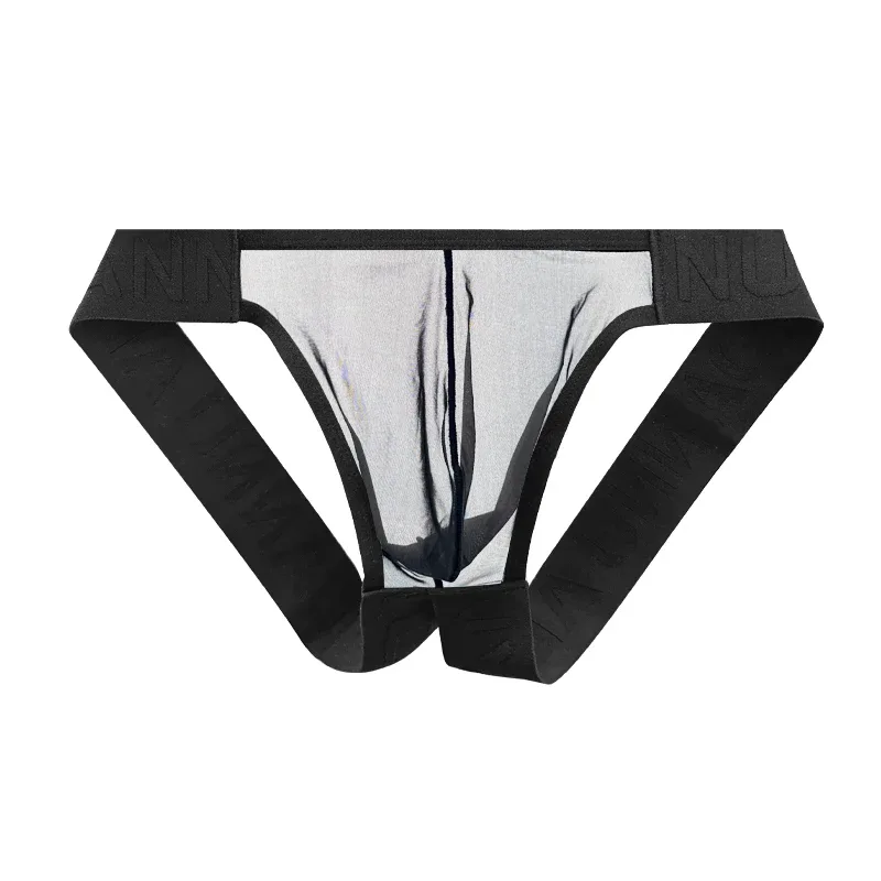Trendy Men's Thong Comfortable Passionate Fitness Underwear Show Buttocks Personality Transparent Men Summer Triangle Brief — image 22
