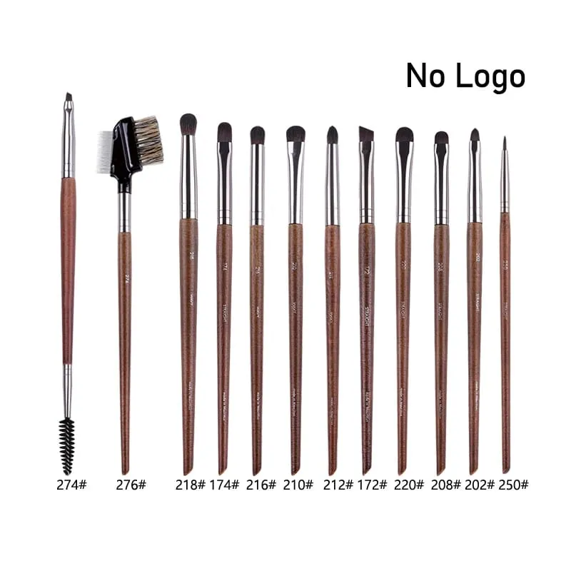 Ensemble complet de pinceaux de maquillage pour les yeux en bois naturel, kit de maquillage Pro pour fard à paupières, surligneur, sourcils, lèvres, cils, pratique — image 35