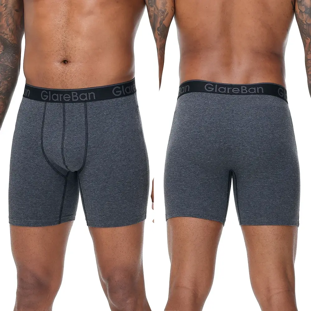 5pc conjunto mid-long aleatório algodão boxer shorts roupa interior masculina cuecas para homem boxershorts desliza calcinha macia cuecas de marca — image 6