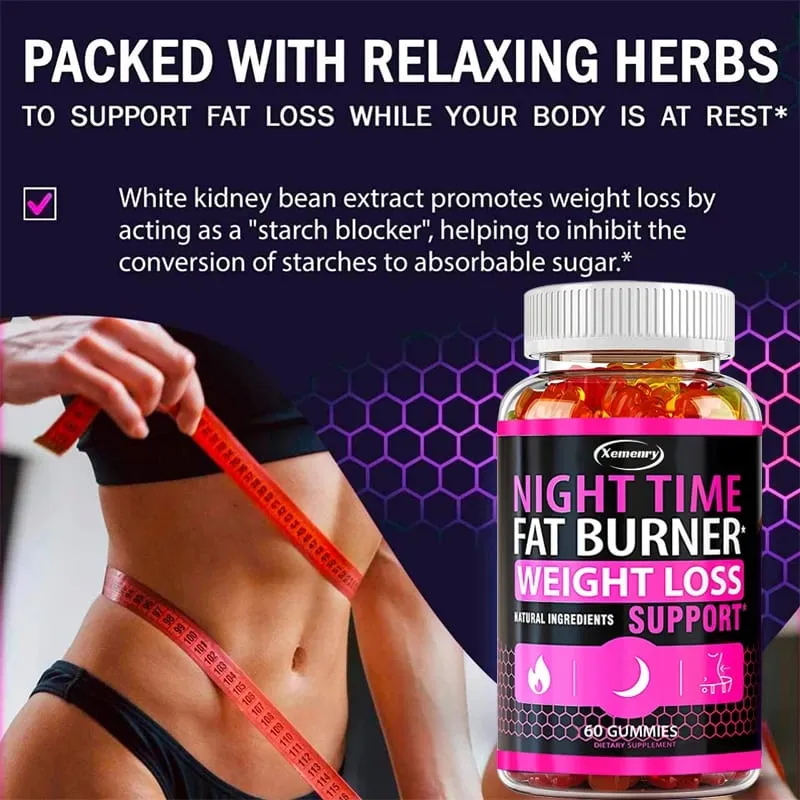 Nighttime Fat Burning Gummies - Fat Burning Metabolism Boosting Healthy Weight Management — image 4