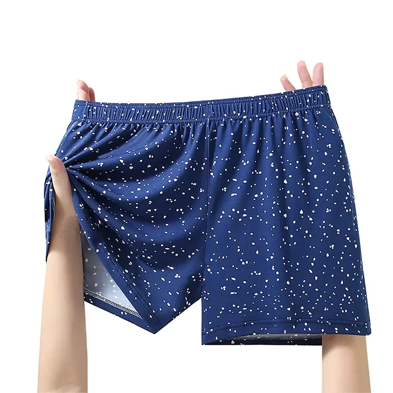 5PCS Bagong Estilo na Panti ng Panlalaki Panlalaking Polka Dot Aro Pantalon na may mga Patag na Sulok Malambot sa Balat na Matabang Pantalon Makahingang Panloob na Panlalaki