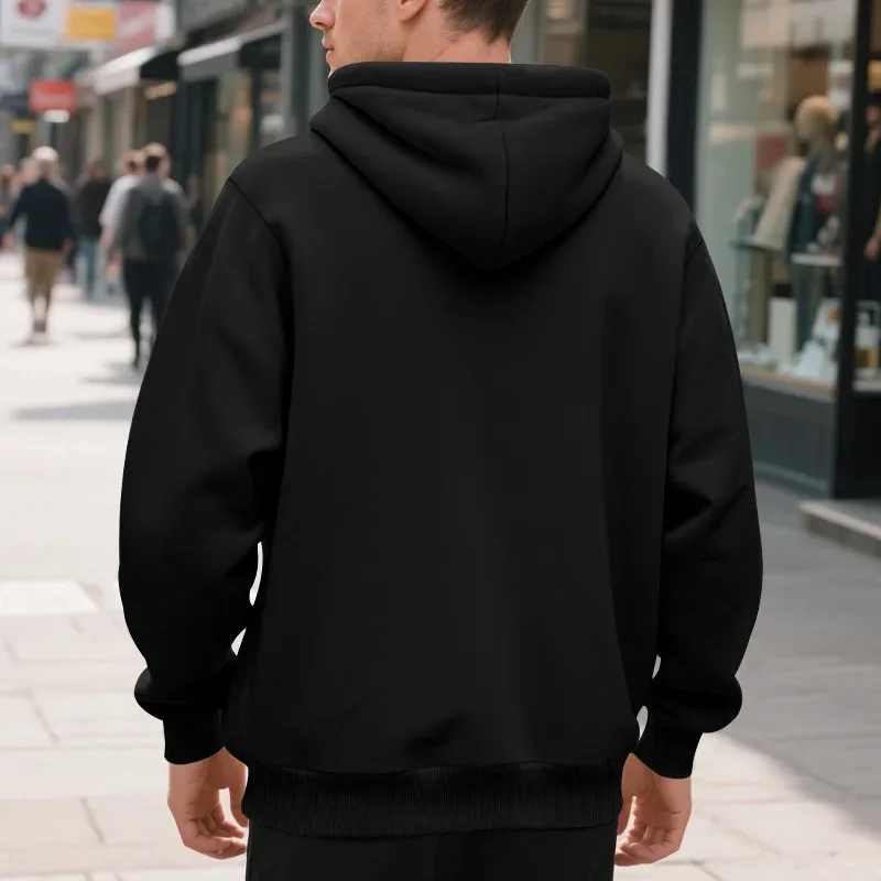 Novo 2026 outono casual sólido manga longa zíper com capuz moletom casaco masculino moda ao ar livre roupas esportivas jaquetas — image 5