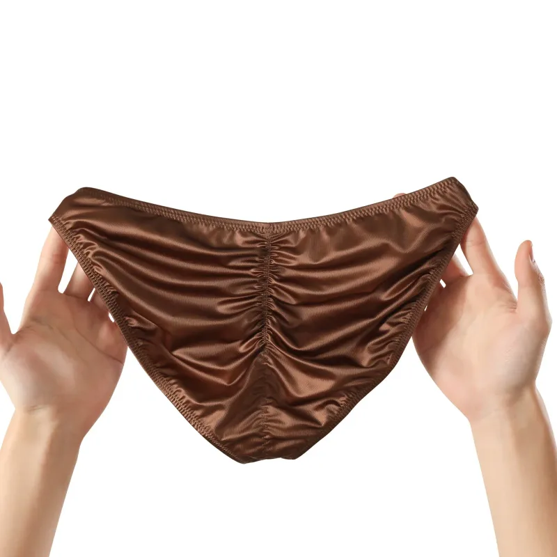 Cuecas de ginástica masculinas de cintura baixa, roupa íntima de cetim suave para treinamento esportivo, musculação, ultrafina, secagem rápida, treino de fitness, levantamento de bunda — image 10