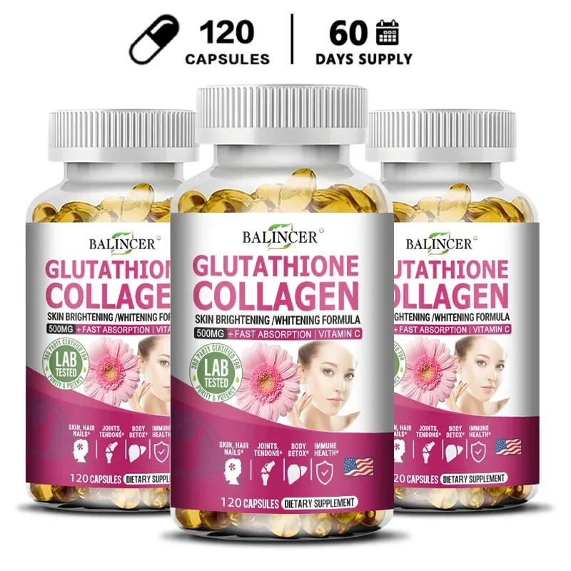 Glutathione Supplements - Collagen Booster Antioxidant Support Liver Detoxification Skin Whitening and Brightening — image 9
