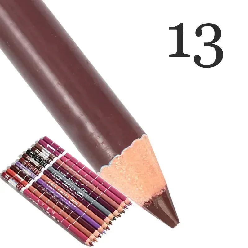 28Color Antifouling Lip Liner Professzionális rúzstoll Precise Waterproof Lip Outline Ceruza ajak smink Tartós szemceruza Krémes — image 17