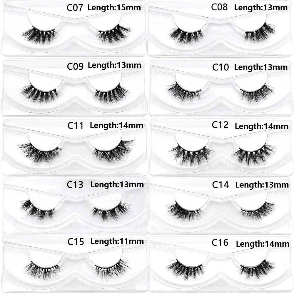 Μαζικά είδη 10/30/60/100 Pairs Mink Half Lashes Natural Long Fluffy Wispy Half False Lashes Extension Ελαφρύ κοντές βλεφαρίδες — image 7