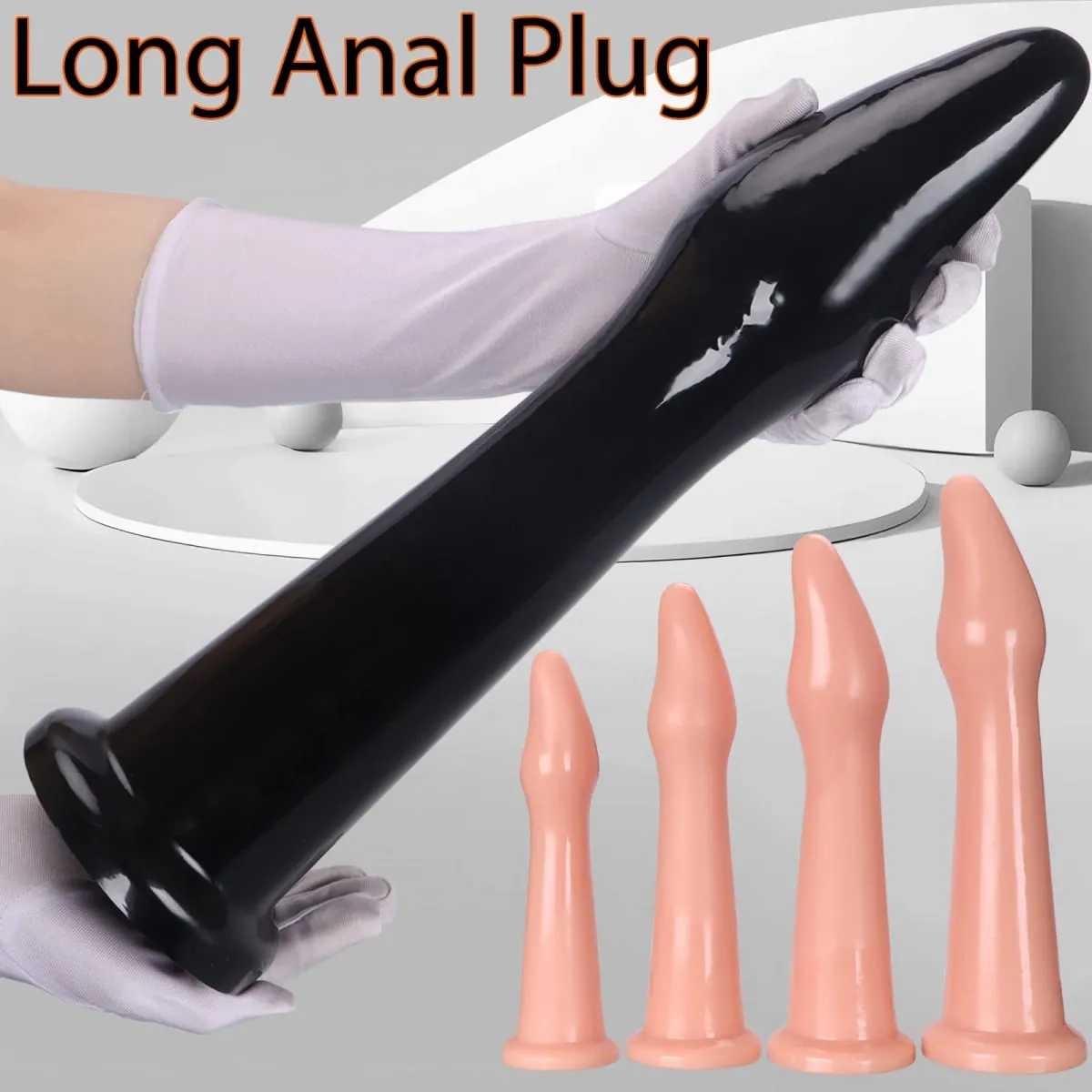 4 Sizes Long Anal Plug Big Anal Dialator Dildo Huge Long Large XL Anal Plug Training Expansion Butt Plug Sex Toys for Women Gay — image 2