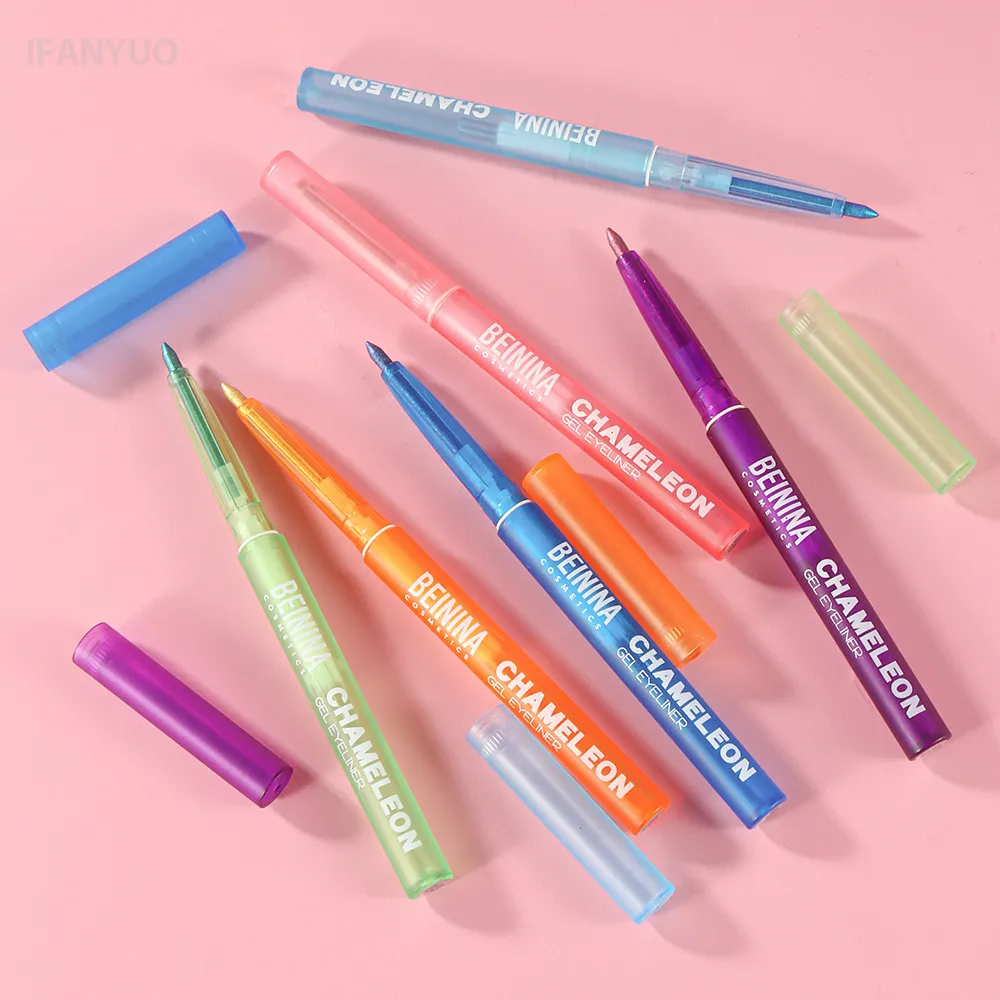 Γυαλιστερό Chameleon Metallic Yellow Eyeliner Gel Pen Shadow Πολύχρωμο Eye Liner Pearlescent Polarized Glitter Eye Pigment Μακιγιάζ