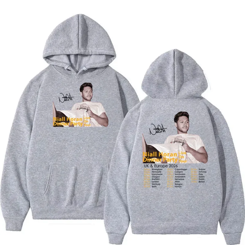 Niall Horan Dinner Party Live on Tour 2026 Print Hoodie Men's Clothing Fashion Oversized Sweatshirt Vintage Long Sleeve Hoodies — image 5