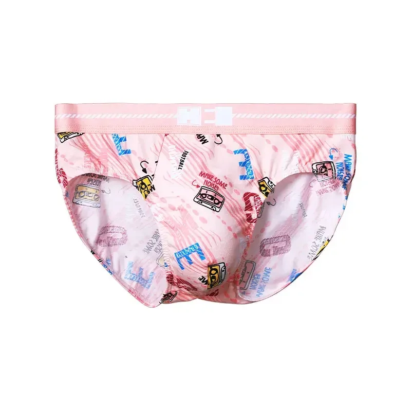 1pcMen's cotton antibacterial underwear men's briefs cotton comfortable personality print breathable boys sports underpants head