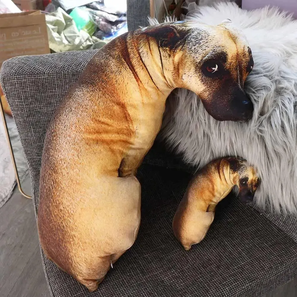 Aranyos 3D élethű állati dobópárna, puha, kreatív kutyapárna párna otthon — image 4
