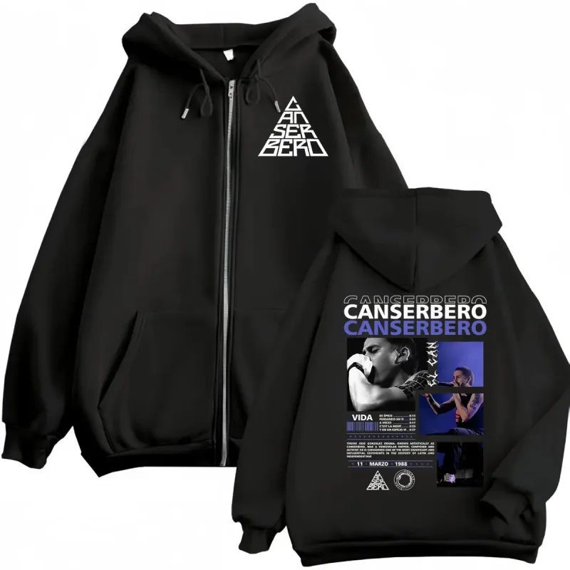 Canserbero All We Need is Love Muerte Vida Merch Zipper Hoodie Men's Fashion Hip Hop Zip Up Sweatshirts Casual Fleece Pullovers — image 11