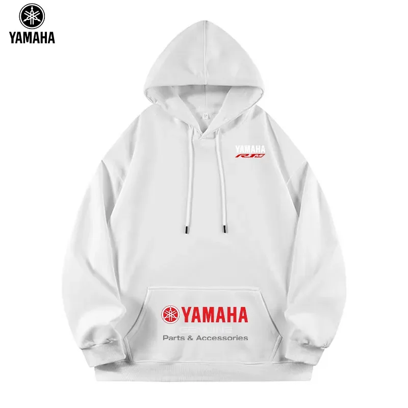 2026 Yamaha brand men's solid-color long-sleeved hooded sweatshirt, with a loose and comfortable fit, in various colors — image 4
