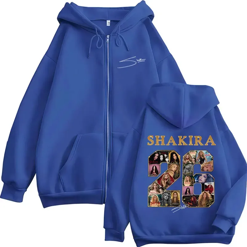 Shakira LMYNL 2026 World Tour Graphic Zipper Hoodies Men's Women Clothing Fashion Fleece Long Sleeve Zip Up Sweatshirts Jackets — image 7