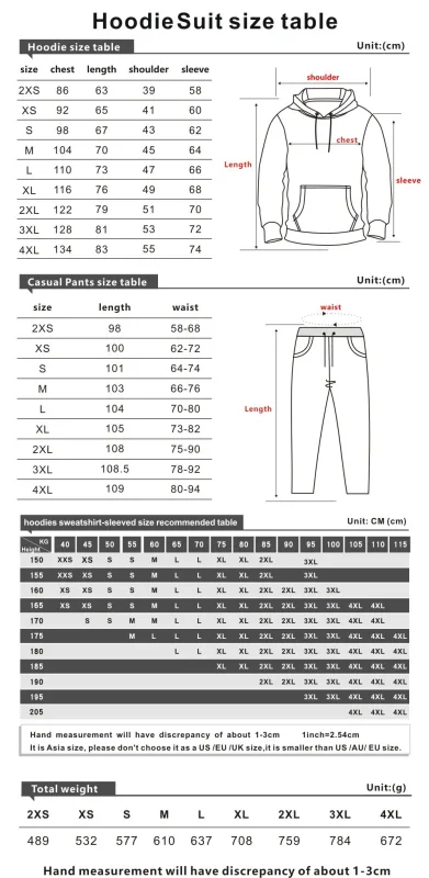 하라주쿠 편안한 재미 있은 OTF 편지 인쇄 운동복 운동복 정장 남성/여성 후드 + 바지 정장 귀여운 2 조각 세트 의류 — image 9
