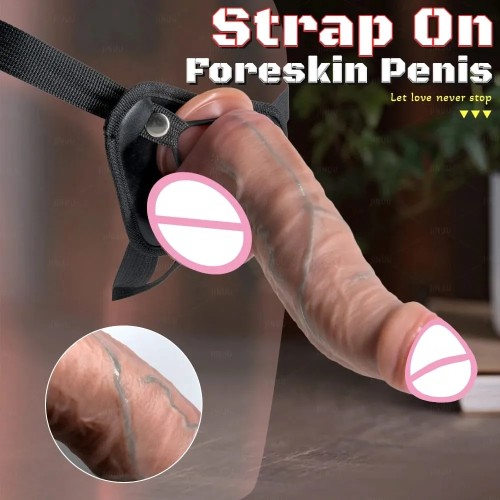 Makatotohanang 3 Sukat Phimosis Dildo Makatotohanang Ari ng Lalaki Malambot Silicone Mga Maselang Panlalaki Vaginal Masturbation Suction Cup Dick Babae Anal Sex — image 2