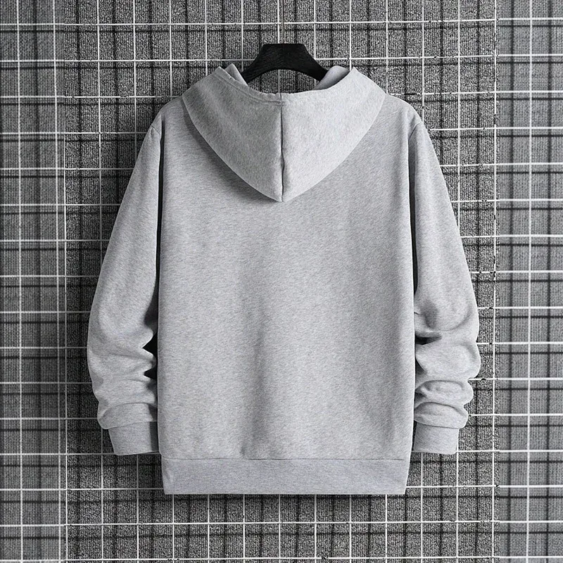 Mens Urban Hoodie 2025 High Quality Solid Color Long Sleeve Sweatshirt Casual Sporty Hooded Outerwear Jesus Cross Print Pullover — image 17