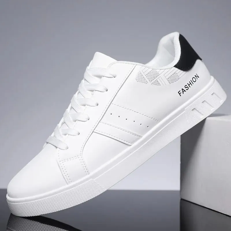 Λευκά Βουλκανιζέ Sneakers για Άντρες Flats Άνετα Παπούτσια Lace Up Fashion Plus Size 39-48 Φθινόπωρο Άνοιξη