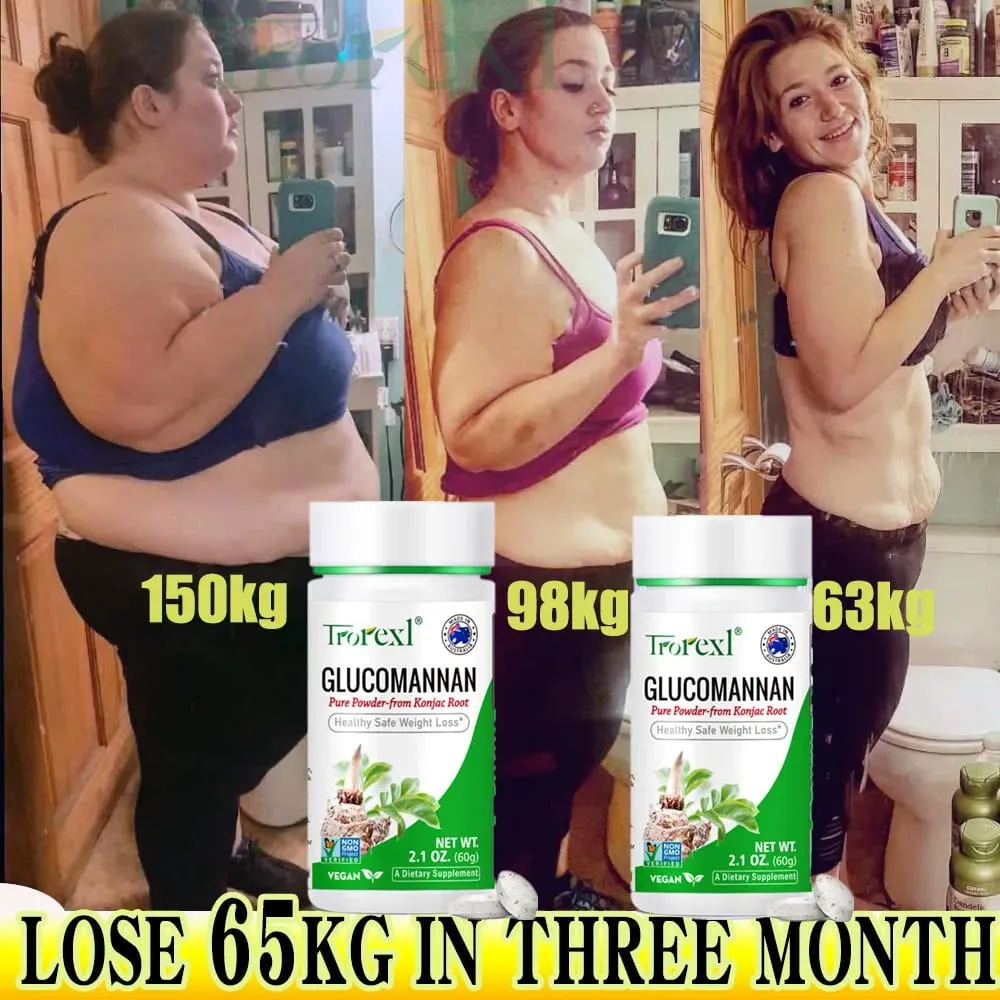 100 DB glükomannán por fogyás| Vegán és vegetáriánus | Nem GMO Gluténmentes — image 3