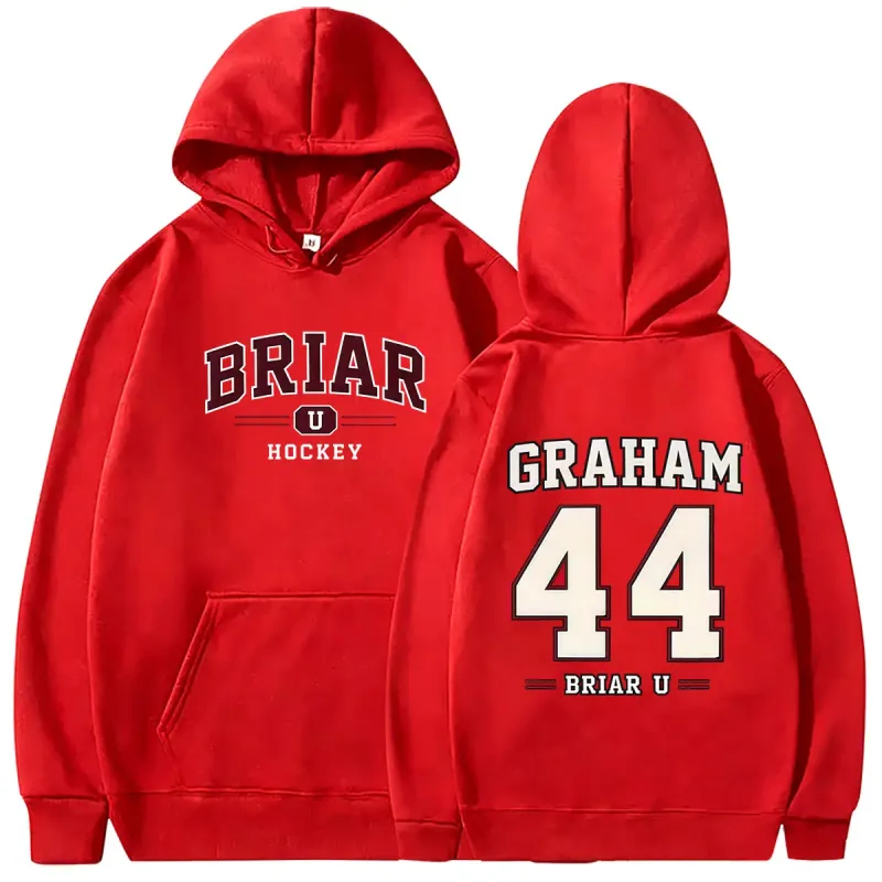 Off Campus Briar University Hockey Graham 44 Graphic Hoodie Men Women Vintage Oversized Sweatshirt Male Fashion Pullover Hoodies — image 6