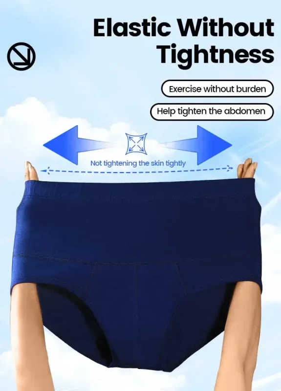 Men's High-Waist Cotton Underwear, Slim-Fitting Waist-Protecting, Plus-Size Warm Triangle Sports Briefs — image 24