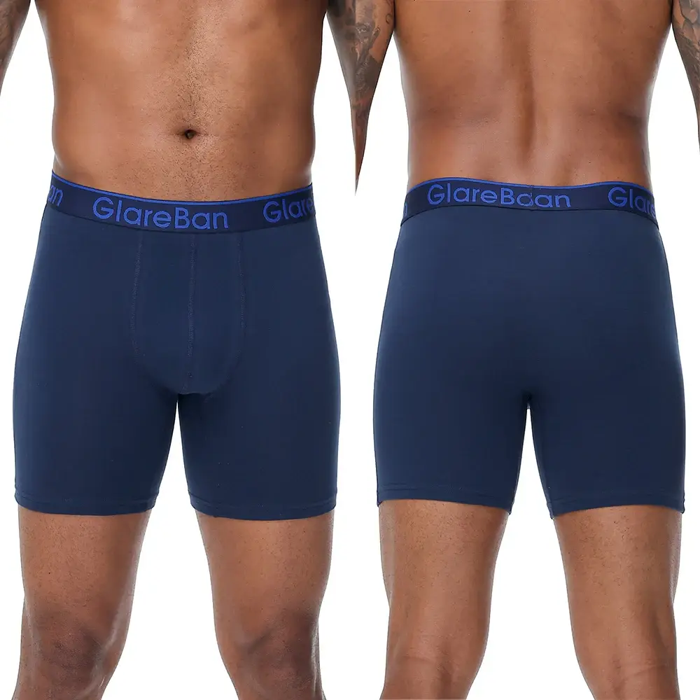 5pc conjunto mid-long aleatório algodão boxer shorts roupa interior masculina cuecas para homem boxershorts desliza calcinha macia cuecas de marca — image 1