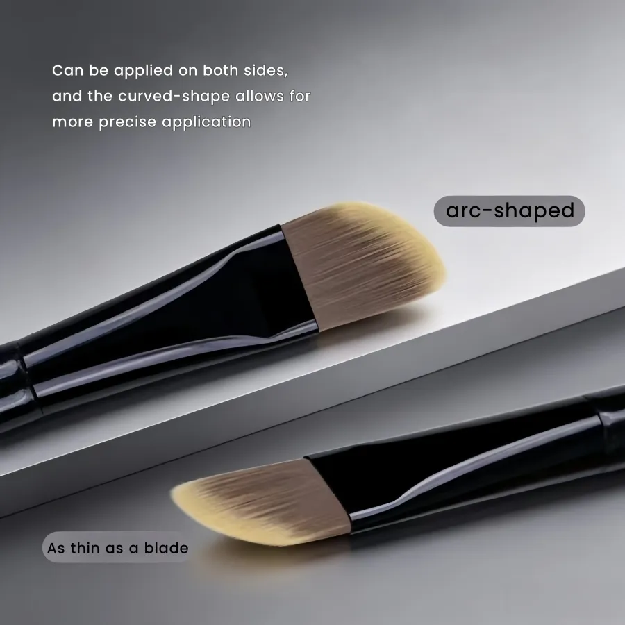 Black Curved Foundation Makeup Brushes Blush Beauty Foundation תחליב טיפוח מסיכת פנים איפור כלי מברשת