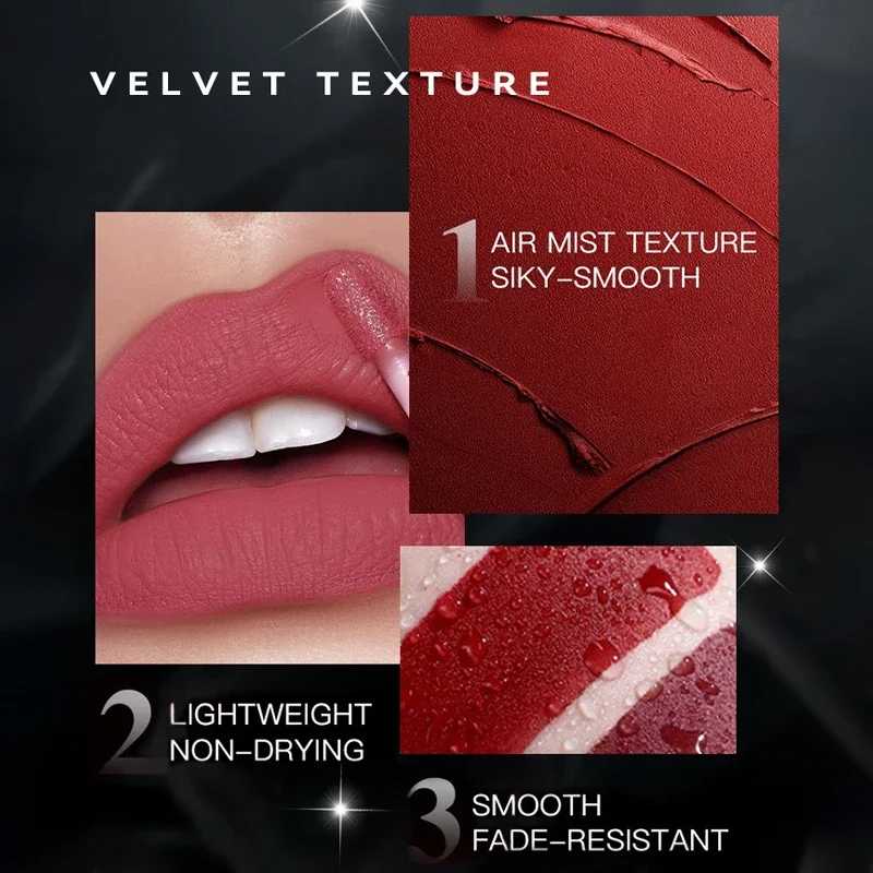 Αδιάβροχο Liquid Velvet Matte Lipstick Διαφανές ενυδατικό Λάδι χειλιών Pearlescent Rich Color Lipgloss Tint Lasting Cosmetic — image 5