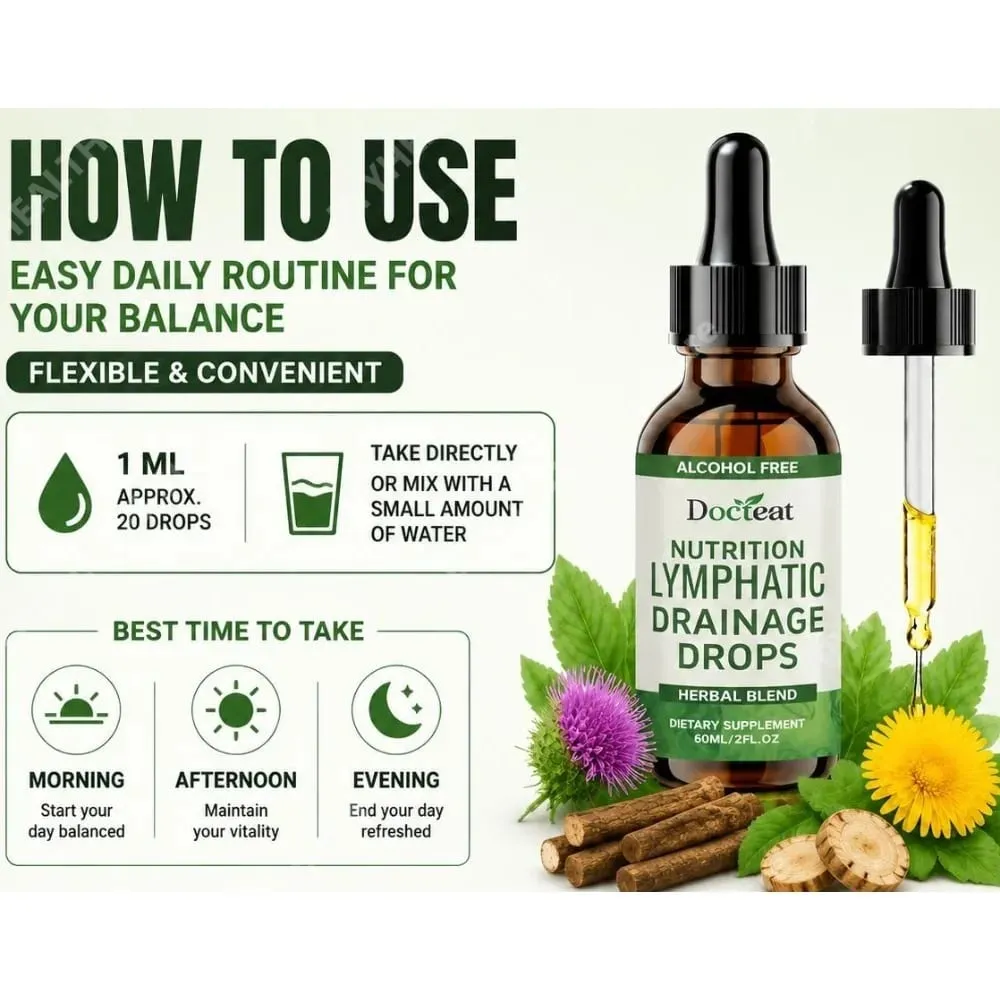 Μίγμα Lymphatic Drainage Drops Χωρίς αλκοόλ Υποστηρίζει τη λεμφική ισορροπία και ζωτικότητα με βιταμίνη B12 και ψευδάργυρο 60 ml — image 4