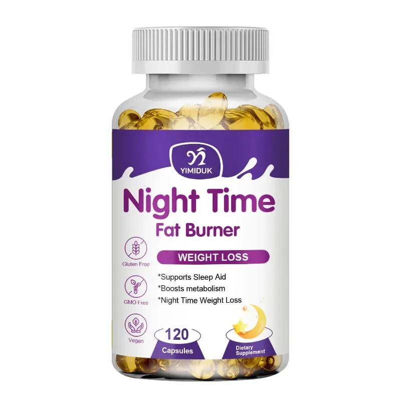 Night Time Slimming Fat Burning Capsules Support Weight Loss Appetite Suppression Metabolism Detoxification for Lean Physique — image 5