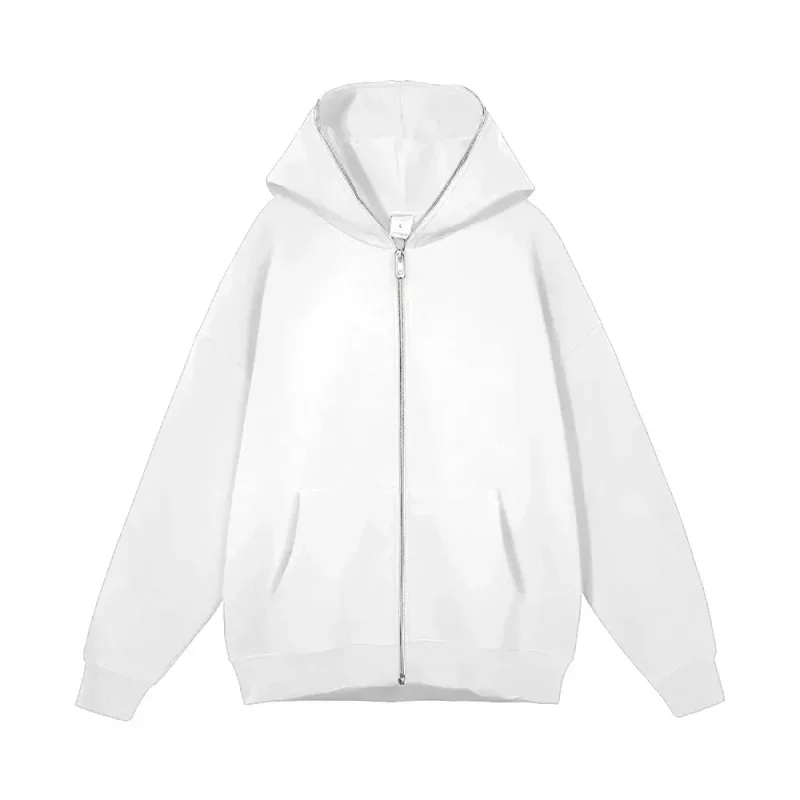 Huvjackor med dragkedja för män och damer med dragkedja huvtröjor fritidskoftor streetwear hip-hop PVDY2K kläder vårmode — image 2