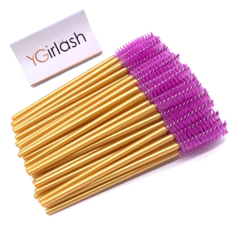 YGirlash 50 יחידות Lash Swans מוליך ריסים קריסטל ידית יהלום חד פעמית שרביטי מסקרה ניילון מברשת כלים קוסמטיים — image 35