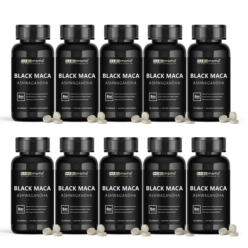 Organic Black Maca -60 Tablets 100% Pure Non-GMo Supports Reproductive Health Natural Energizer Stamina Performance Enhancer — image 11