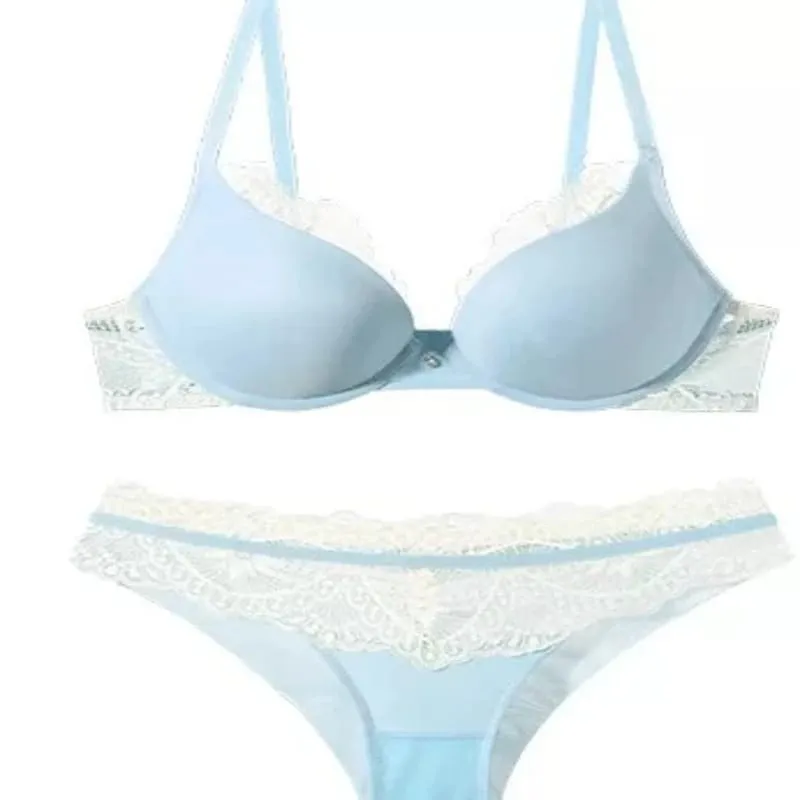 Γυναικείο Δαντελένιο Σετ Εσωρούχων Push Up Bra Anti Sagging Support Μαλακό Εσωρούχο Ελαφρύ Comfort Fashion Σετ γυναικείων εσωρούχων — image 2