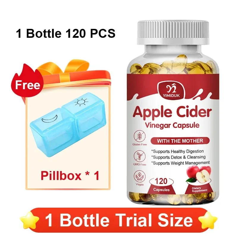 Apple Cider Vinegar Capsules 1600mg Supports Digestion Natural Cleansing Weight Management Immune Health & Metabolic Balance — image 11
