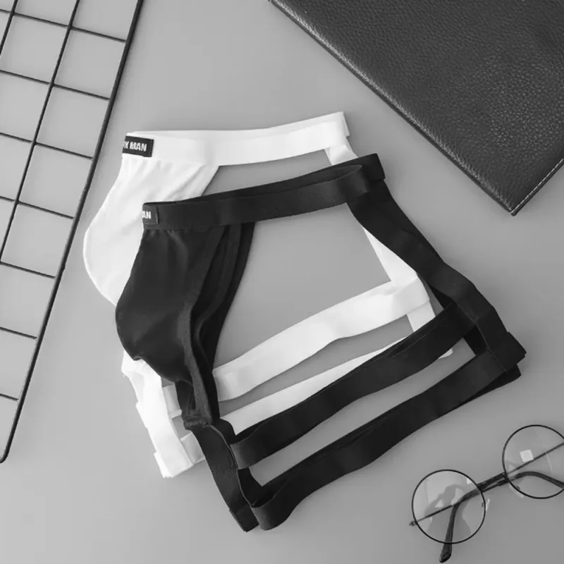 Elastiska stringtrosor som andas för män, låg höjd med U-konvex påsedesign lämplig för vår sommar höst vinter — image 6