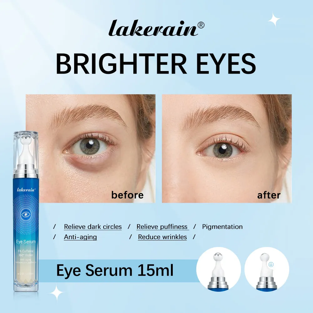 5% Caffeine Eye Serum με 360° Massage Ball Under Eye Roller Cream για μαύρους κύκλους και πρήξιμο που μειώνει τις λεπτές γραμμές των ρυτίδων — image 3