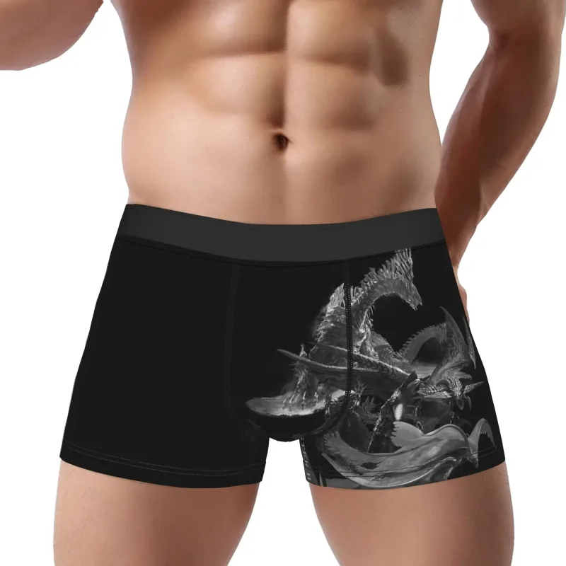 Wilds Lagiacrus BP Monster Hunter Cueca Breathbale Calcinha Cueca Masculina Ventilada Shorts Boxer