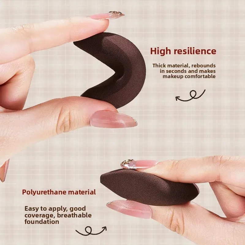 2db Finger Shape sminkszivacs készlet Puha, újrafelhasználható kozmetikai puff az alapozóhoz Highlighter korrektor keverő arckontúrhoz