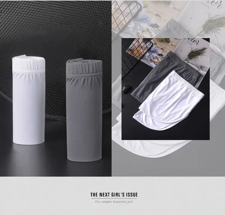 Men's Ice Silk Boxer Shorts Low Waist Breathable Underwear with Detachable Inner Lining Moisture Wicking Summer Panties