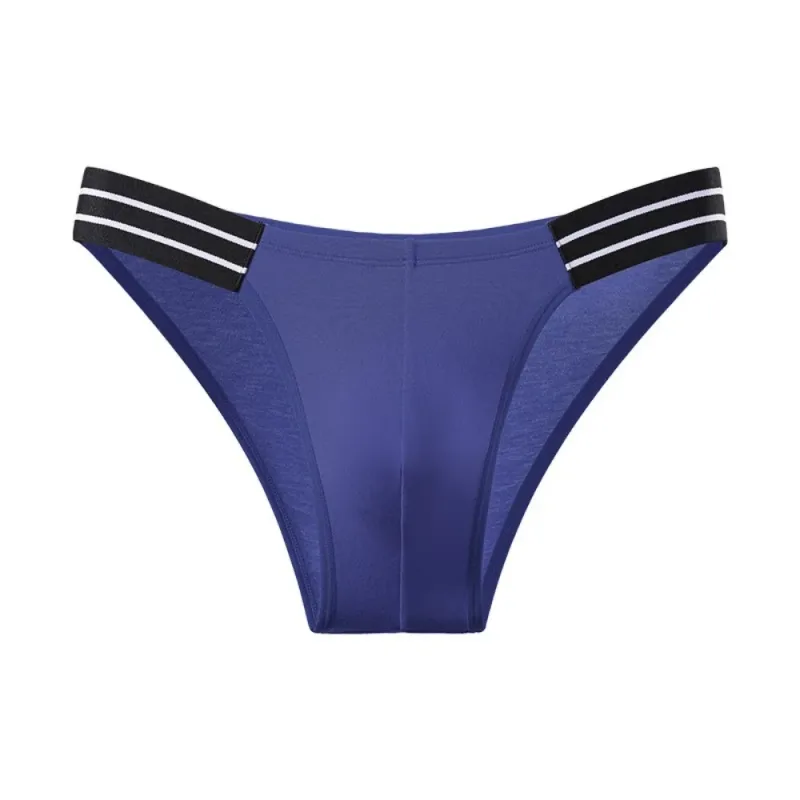 Underpants Lingerie Men's Triangle Panties Stripe Breathable Men Thin Briefs Mid Waist Large Size Underwear for Men Gifts — image 6